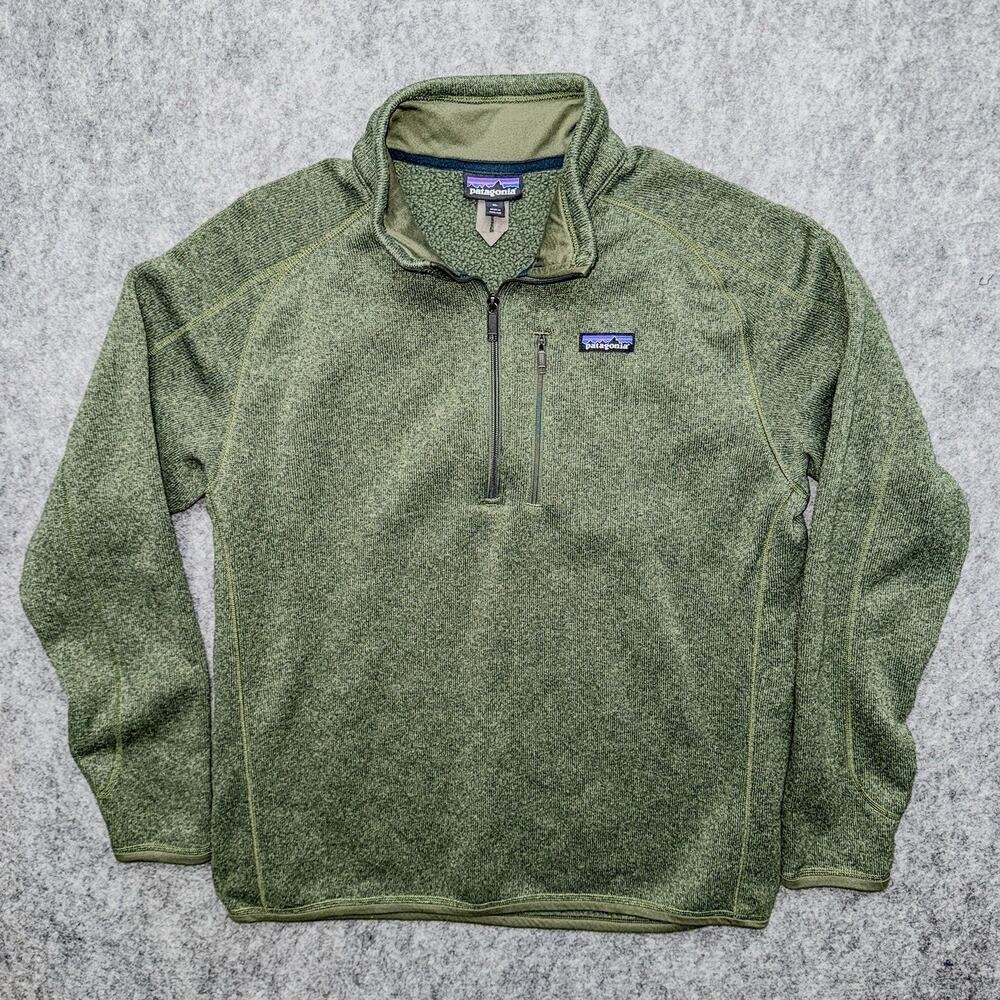 Patagonia Better Sweater 1/4 Zip Fleece Mens XL Industrial Green Pullover 25522